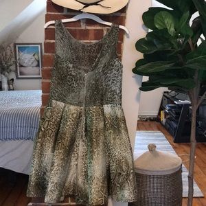 Blue + Tan Mixed Animal Print Dress 👗